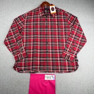Jachs New York Shirt 2XL Red PLaid Button Up Long Sleeve Mens